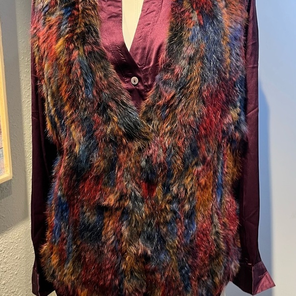 real rabbit furr vest and blouse set by Adore - Picture 3 of 16